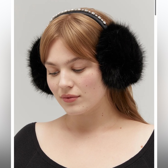 NWT Hill House The Noor Earmuffs in Black - Picture 2 of 5